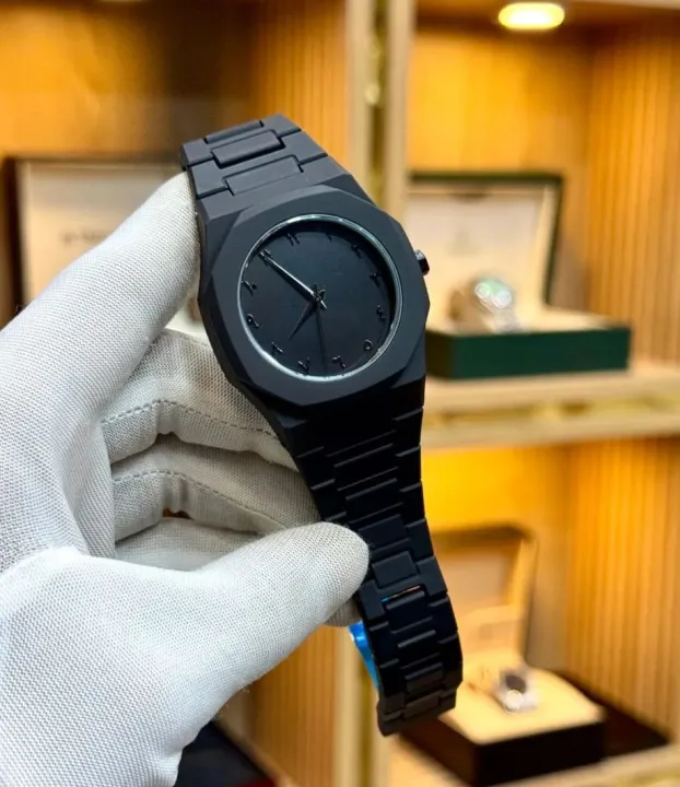 Arabic Aura watch 2025 New Arabic Men’s Aura Watch Black Modern Creative Design Waterproof Stainless Steel Chain Quartz Movement for smart men