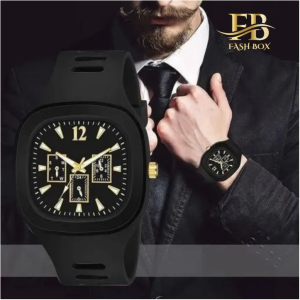 Square Watch for Men Boys | Stylish Stainless Steel Analog Quartz Men's Watches
