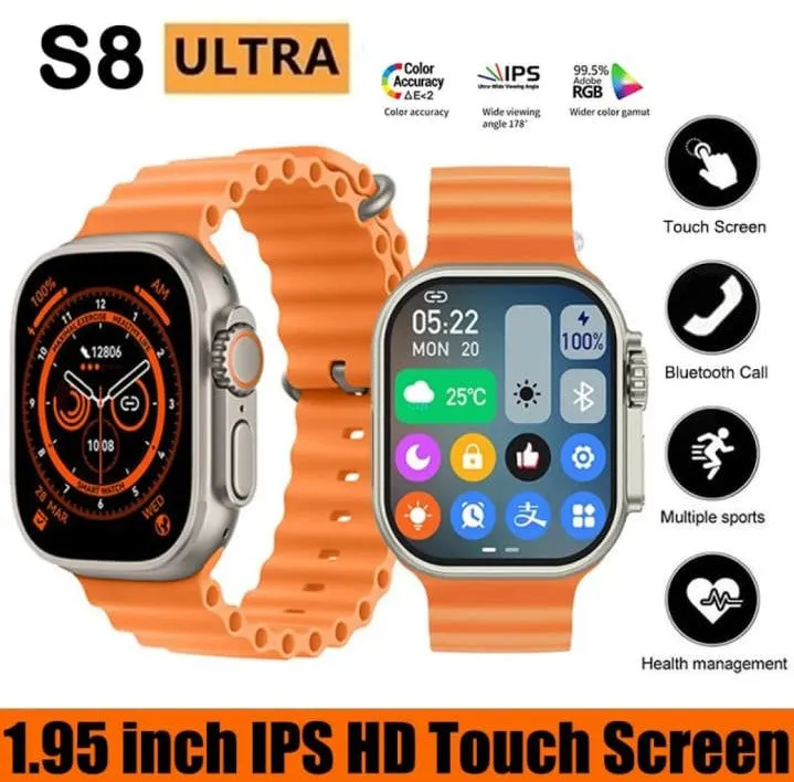 Original Ultra smart Watch T800/T900 Latest D20 Smart Watch T900 ultra BiG 2.09" Screen Touch Bluetooth Call smart watch for boys and girls Calling smart watch best smart watch for school college university touch smart watch tws Ultra Smart 4g Smart Watch
