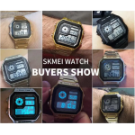 1335 Men’s Sports Digital Waterproof Watch with Stainless Steel Band and Countdown Timer – Square Dial Fashion Wristwatch for Active Lifestyle