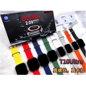 T10 Ultra Smartwatch with 2.09 inch HD Display, Bluetooth Calling, and Wireless Charging – Unisex