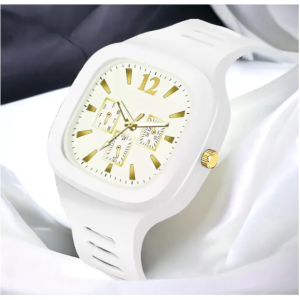 Positif Square Multi DIAL Analog Silicon Strap ADDI Stylish Designer Analog Watch - for Boys and girls Beautiful Square Analog Unique Designer Watch for Men Boys and Girls - Silicone Strap - Triple Dial - Analog Watch.