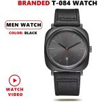 TOMI T084 Waterproof Leather Strap Square Dial Watch for Men