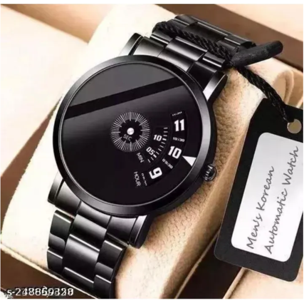 Black & White Stainless Steel Casual Watch for Man SMART Quartz Watches for Boys & Men New Fashion Wrist watch