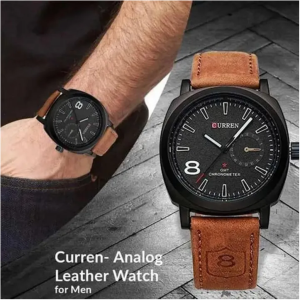 High Quality Wrist Watch For Men & Boys| Decent Wrist Leather Strap Attractive Dial